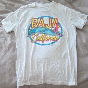 Mighty Fine White Baja California Tee